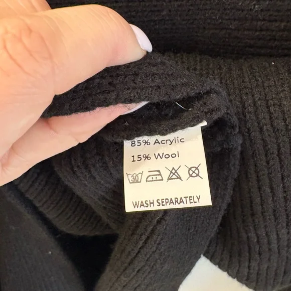 Rosebullet Black Off-the-Shoulder Sweater - Picture 3 of 5